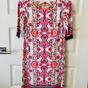 Pink Paisely Eliza J Sheath Dress